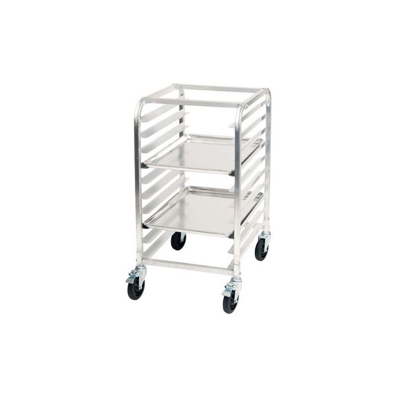 Winco Pan Rack with Brakes, 10-Tier End-Load Sheet, Aluminum, 3? Spacing, 2 of 3