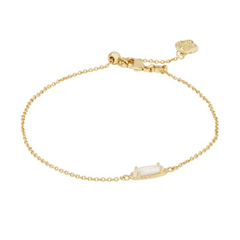 Kendra Scott Emma Delicate 14K Gold Over Brass Chain Bracelet - Mother of  Pearl