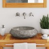 vidaXL Sink Gray Ã˜15.7"x4.7" Marble - 2 of 4
