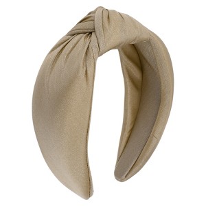 Unique Bargains Women's Solid Tie Wide Headbands 1 Pc - 1 of 4