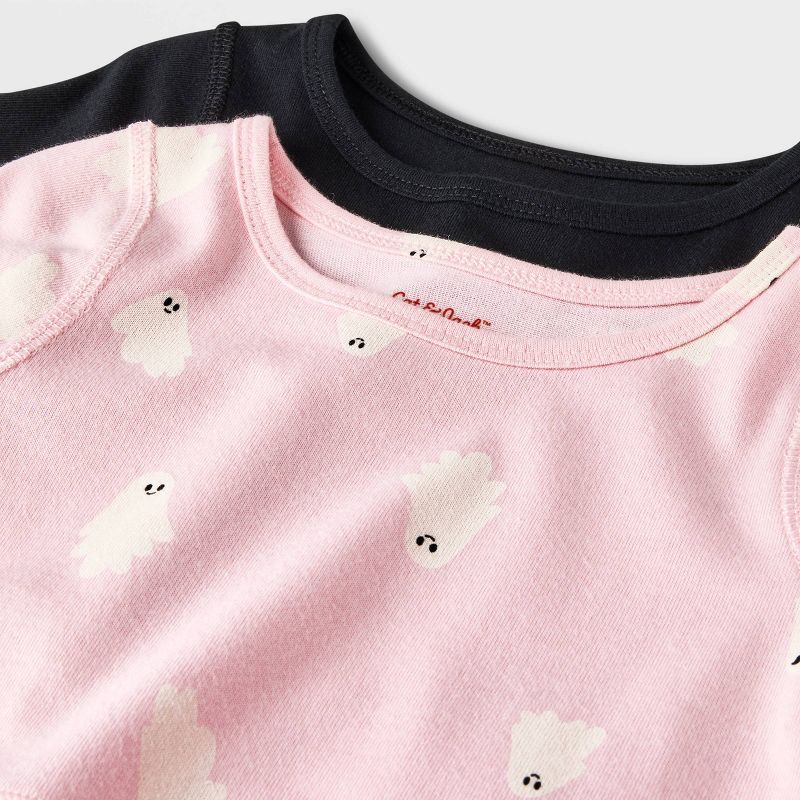 Toddler Girls' 2pk Adaptive Short Sleeve Halloween Dress - Cat & Jack™ Black/Pink, 4 of 8