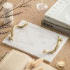Royal Hampton Marble Decorative Serving Tray with Brass Snake Handles - 2 of 4