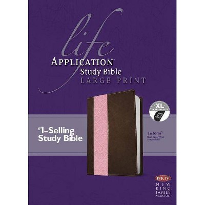 Life Application Study Bible-NKJV-Large Print - (Leather Bound)