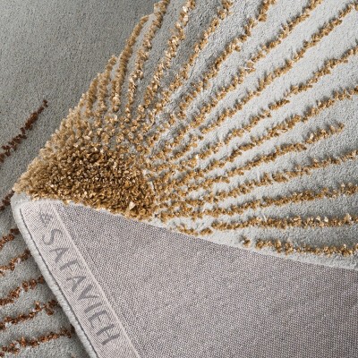 Handmade Light Blue and Multi Wool Square Rug