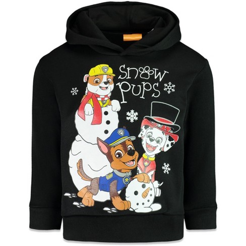Paw Patrol Rubble Marshall Chase Toddler Boys Pullover Hoodie Black 2t :  Target