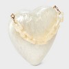 Pearl Heart Minaudiere Top Handle Bag - A New Day™ Cream: Acrylic Shell, Chain Strap, Hardside Design - 4 of 4