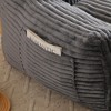 Sapphtopaz Corduroy Bean Bag Chair with Armrests and Footstool,Comfy Chaise Floor Lazy Sofa for Adults & Kids,Bean Bag for Living Room,Bedroom - 4 of 4