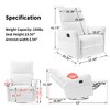 360° Swivel Rocker Recliner Chair with Pull Buckle and Side Pockets for Living Room, Bedroom, or Home Theater - 3 of 4