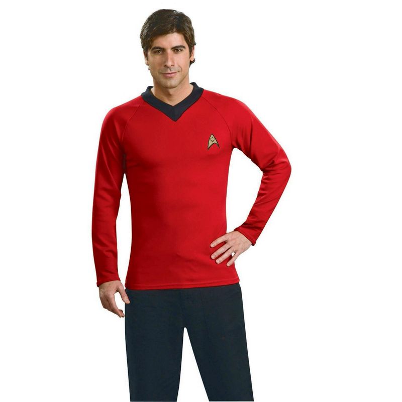 Rubies Star Trek Mens Red Deluxe Scotty Costume, 1 of 3