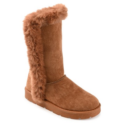 Journee Collection Womens Cleeo Round Toe Pull On Winter Boots