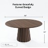 Dovelina 60" Round Dining Table Modern Wood Kitchen Table Dining Room Table for 8 People - 4 of 4