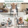 Hommpa Mid-century Accent Chair Ergonomic Linen Armchair with Side Pockets & Steel Frame Gray - 4 of 4