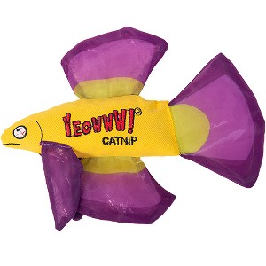 Yeowww! Mo Betta Fish Catnip Filled Cat Toy - Purple - 1 of 2