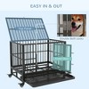 Gulches 36" Heavy Duty Dog Crate Metal Cage Kennel with Lockable Wheels, Double Door and Removable Tray, Gray - 4 of 4