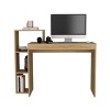 INFURNIC Desks Modern Desk with Open Shelving Easy to Assemble Strong and Durablefor Organized Workspace, Brown, 15.7"*43.3"*35.4" - 4 of 4