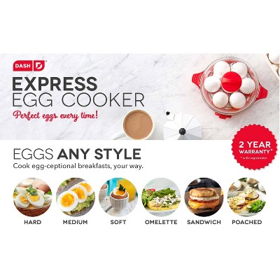 Black Compact 3-in-1 Egg Cooker with Auto Shut-Off