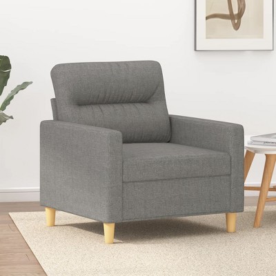 vidaXL Sofa Chair Dark Gray 23.6 in. Fabric