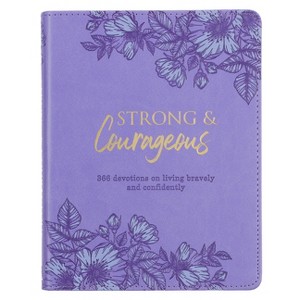 Strong & Courageous Devotional - (Leather Bound) - 1 of 1