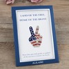 Anna-Kaci Flag Peace Sign Red White Blue Brooch Pin with Patriotic Gift Message Card & Envelope Jewelry Gifts - 3 of 4