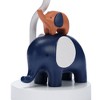 Lambs & Ivy Playful Elephant Blue/White Nursery Lamp with Shade and Light Bulb - 3 of 4