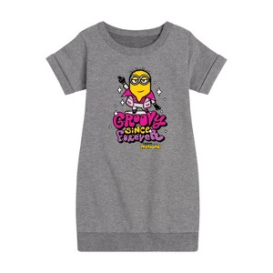 Girls' - Despicable Me Minions - Groovy Since Forever Graphic Short Sleeve Fleece Dress - 1 of 4
