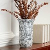 Dahlia Studios Prentiss 14" High Black and White Ceramic Decorative Vase - 2 of 4