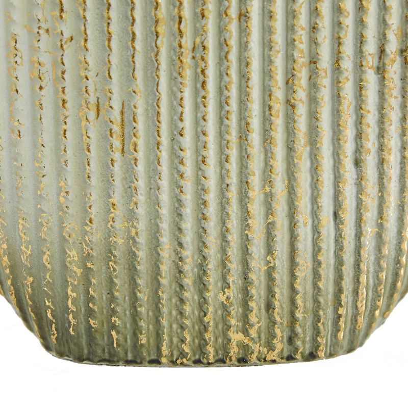 Set of 2 Oval Textured Metal Vase White/Gold - Olivia &#38; May, 4 of 7