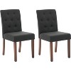 Nasitip Upholstered Dining Chairs Set of 2, Modern Fabric Parsons Chairs with Wood Legs, 250LB Capacity - 2 of 4