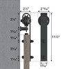 SMARTSTANDARD Interior Double Door Sliding Barn Door Hardware Kit, Heavy Duty Matte Black Track with J-Shape Hangers (Door Not Included) - 4 of 4
