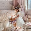 Olivia's Little World Wooden Baby Doll High Chair with Cushion, White/Purple - 2 of 4