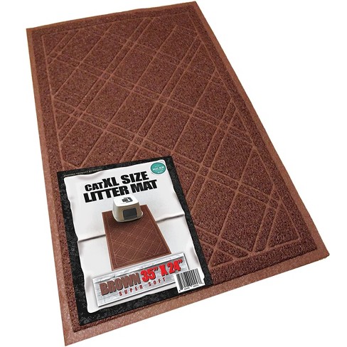 Iprimio 42x36 Cat Litter Box Mat Brown Target