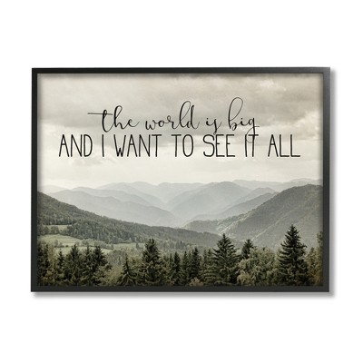 Stupell Industries See It All Phrase Forest Tree Mountain Range