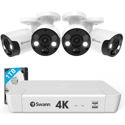 Swann NVR Security System, Round Spotlight Bullet Cameras