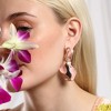 SOHI Women's Blush Pink The Eroded Drop Earrings - 3 of 4