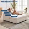 Oversized Chaise Lounge Chair , Comfy Corduroy Lounge Sofa with Charging Station, Cup Holders & Throw Pillows, for Living Room Apartments - 4 of 4