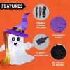 Joyfy 6 FT Tall Halloween Inflatables Outdoor Decorations, Inflatable Cute Ghost Holding Broom with LEDs for Halloween Outdoor Yard Garden Lawn Decor - 4 of 4