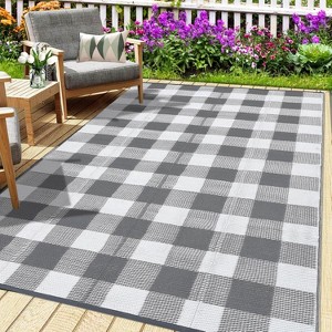 Waterproof Outdoor Rug for Patio, Reversible Plastic Straw Camping Rug Carpet, RV Mat, for Deck, Backyard, Balcony, Porch - 1 of 4