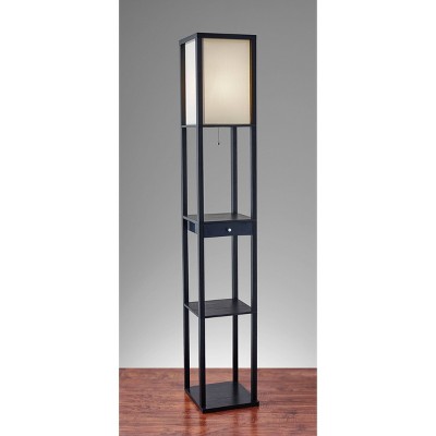 Parker Shelf Floor Lamp Black - Adesso