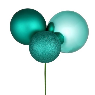 Vickerman 18" Ball Ornament Christmas Pick, 2 per Bag