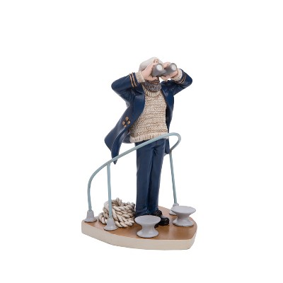 Beachcombers 10.25" Resin Ahoy Captain Figure Coastal Beach House Decor Decoration