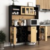 59'' Kitchen Pantry Cabinet, Kitchen Hutch with Microwave Stand, Coffee Bar Cabinet, Freestanding Food Pantry Cabinet for Kitchen Living Room - 2 of 4