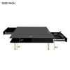 NicBex 33.4 Inch High Gloss Square Coffee Table with 2 Drawers and Open Shelf,Center Table for Living Room,Bedroom - 3 of 4