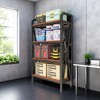 GDFStudio Delia Rustic 4-Tier Kitchen Cabinet with Adjustable Shelves - 2 of 4