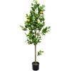Artificial Lemon Tree, 180 cm, Large Artificial Lemon Tree in Pot, Realistic Trunk and Leaves, Large Artificial Plant, Indoor Outdoor Decoration - 3 of 4