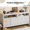 Modern Fluted Sideboard Buffet Cabinet with 65.8-Inch Width, Four Doors for Kitchen Storage, Elegant Wood Sideboard for Dining Room - 2 of 4