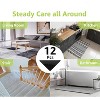 12 Pcs Non Slip Rug Grippers, Reusable Carpet Tape for Area Rugs, Rug Pads Stickers for Hardwood Floors, Anti Curling Mat Holders - 4 of 4