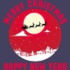 Women's Design By Humans Merry Christmas - Happy New Year By thriftjd Racerback Tank Top - 2 of 3