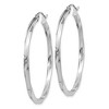 Black Bow Jewelry 2.5mm Sterling Silver, Twisted Round Hoop Earrings, 40mm (1 1/2 In) - 2 of 4