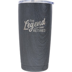 Pavilion Gift Company - Legend - 20 oz Wood Finish Stainless Steel Travel Tumbler - Portable Drinkware - 1 of 4