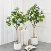 Artificial Hydrangea Flowers Tree, 4ft/5ft Tall Potted Decorative Hydrangea Tree, Realistic Modern Artificial Tree For Living Room Home Office - image 4 of 4